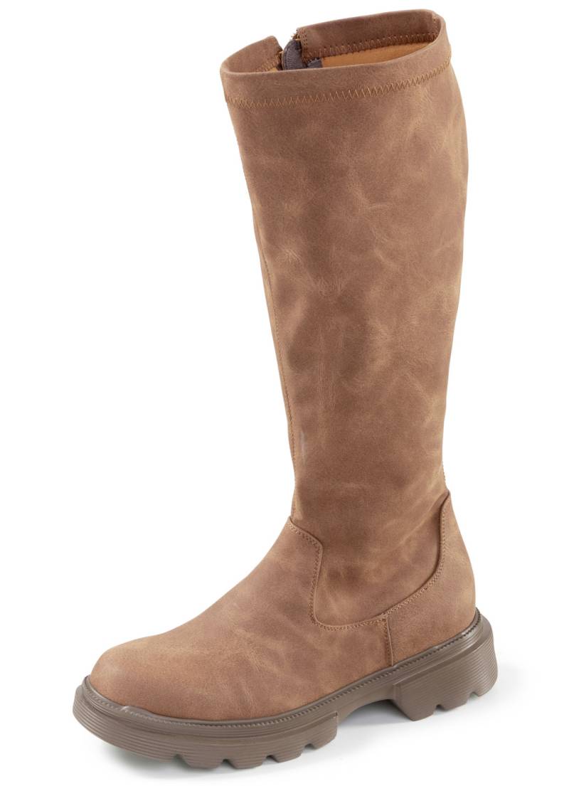 Andrea Conti, klassische Damen-Stiefel, mit Innenreißverschluss, Braun, Größe 41 von Andrea Conti