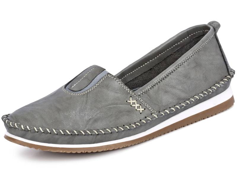 Andrea Conti, leichte Damen-Slipper, mit Gummizug, Grafit, Größe 39 von Andrea Conti