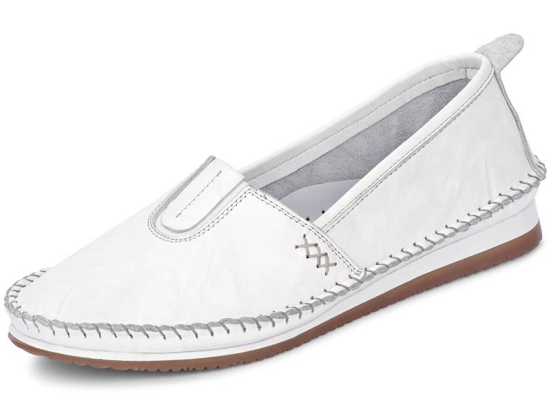 Andrea Conti, leichte Damen-Slipper, mit Gummizug, Weiss, Größe 40 von Andrea Conti