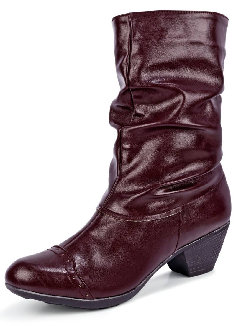 Andrea Conti, modische Damen-Stiefeletten, Winterschuhe, mit Reißverschluss, Burgund, Größe 40 von Andrea Conti