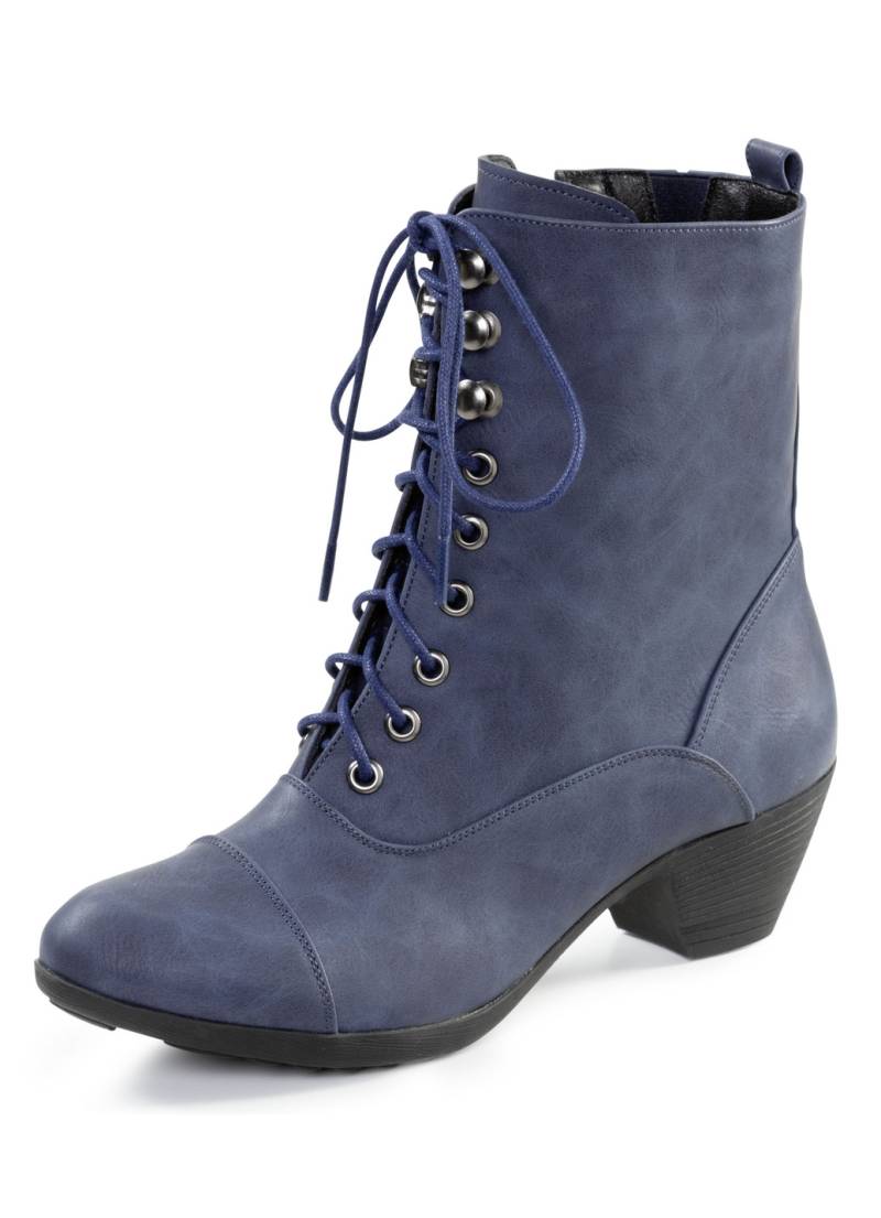 Andrea Conti, modische Damen-Stiefeletten, Winterschuhe, mit Reißverschluss, Marine, Größe 39 von Andrea Conti