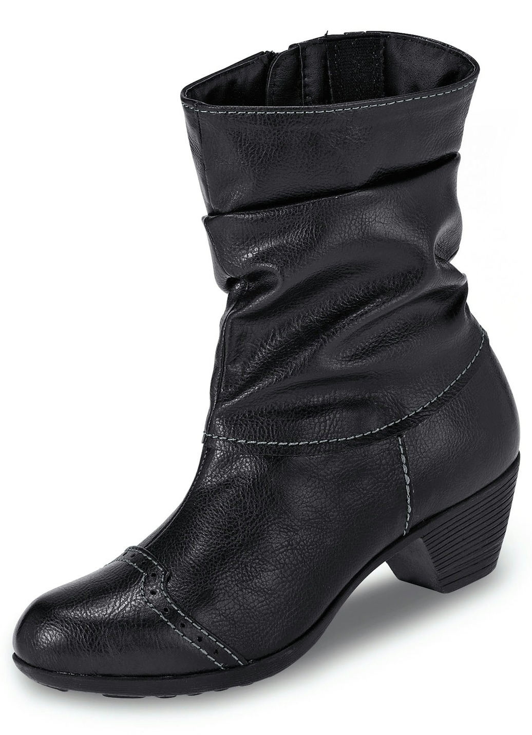 Andrea Conti, modische Damen-Stiefeletten, Winterschuhe, mit Reißverschluss, Schwarz, Größe 42 von Andrea Conti