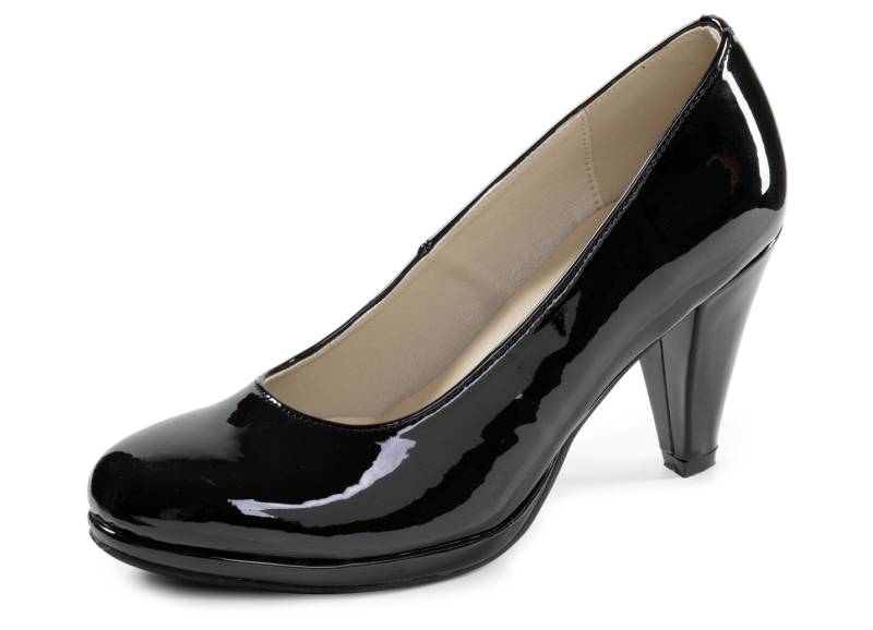 Andrea Conti, schicke Damen-Pumps, aus glänzendem Lackmaterial, Schwarz, Größe 39 von Andrea Conti