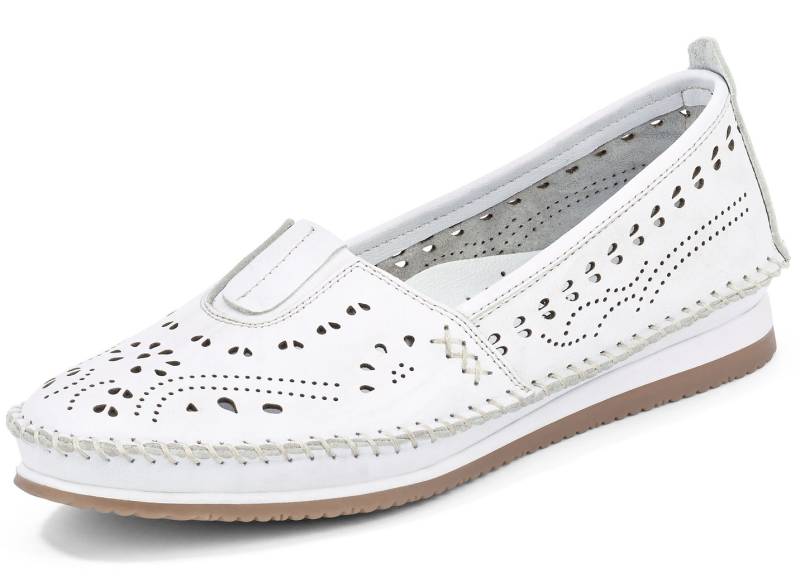 Andrea Conti, sommerliche Damen-Slipper, mit Gummizug, Weiss, Größe 36 von Andrea Conti