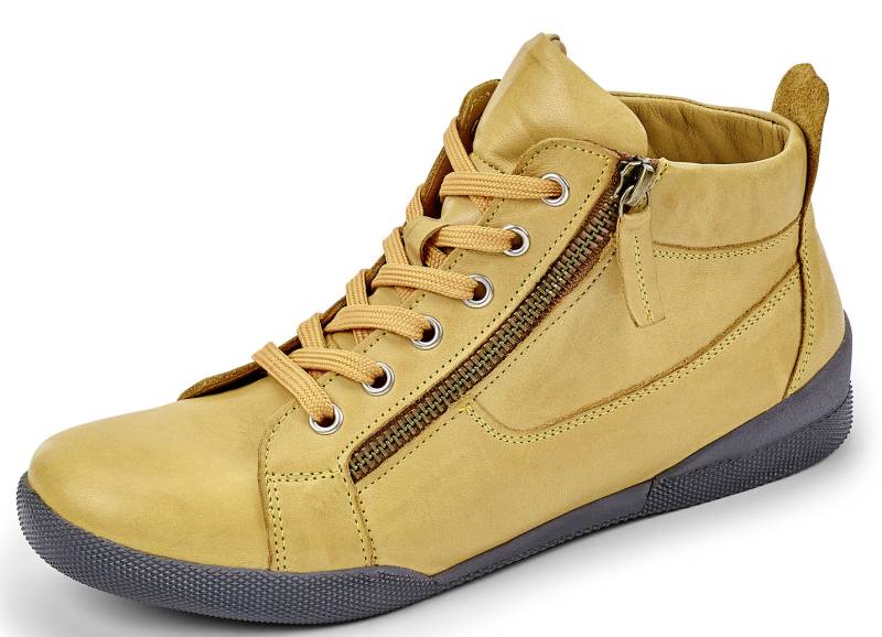 Andrea Conti, sportive Damen-Boots, mit herausnehmbarem Fußbett, Senfgelb, Größe 36 von Andrea Conti