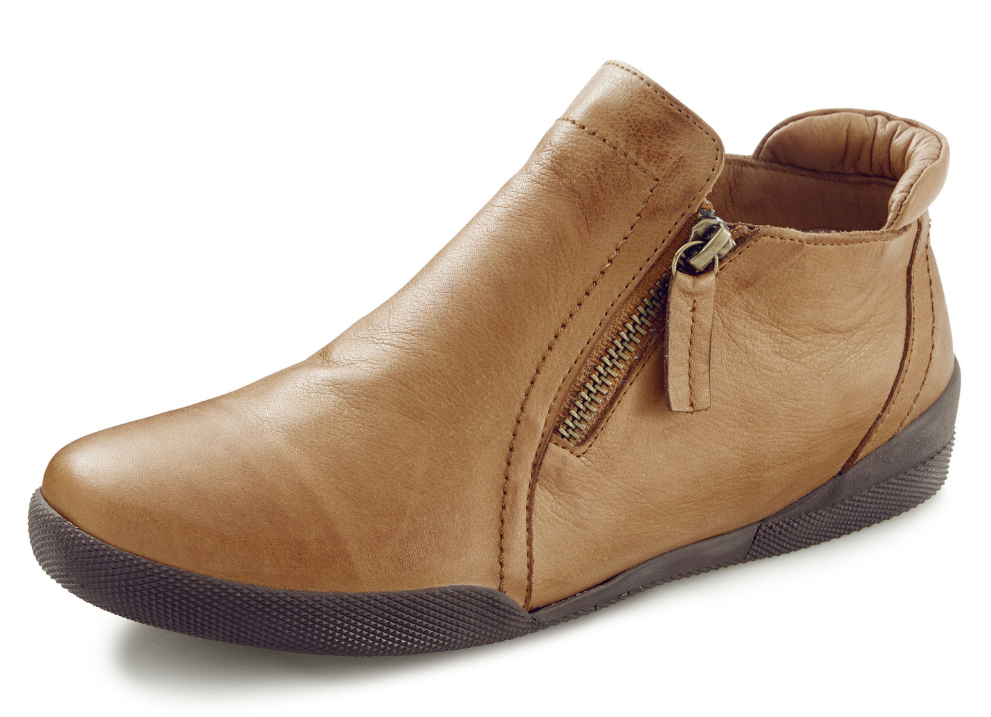 Andrea Conti, sportliche Damen-Boots, mit herausnehmbarem Fußbett, Cognac, Größe 39 von Andrea Conti