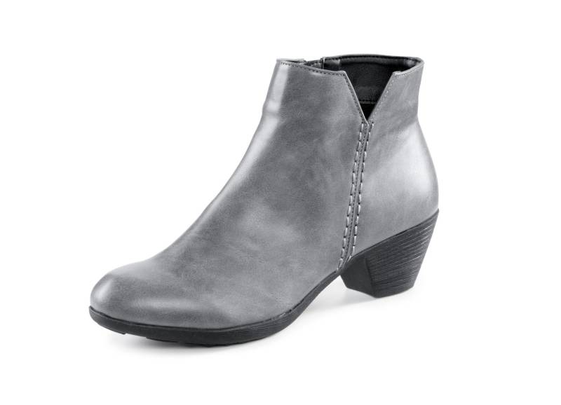 Andrea Conti, trendige Damen-Stiefeletten, mit Reißverschluss, Grau, Größe 42 von Andrea Conti