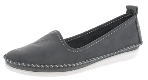 Andrea Conti 0027449 Damen Slipper Ballerinas Mokassins, Größe:39 EU, Farbe:Blau von Andrea Conti