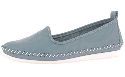 Andrea Conti 0027449 Damen Slipper Ballerinas Mokassins, Größe:42 EU, Farbe:Blau von Andrea Conti