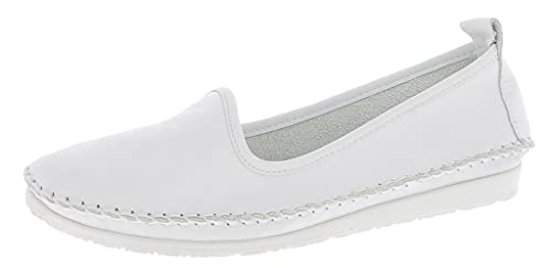 Andrea Conti 0027449 Damen Slipper Ballerinas Mokassins, Größe:40 EU, Farbe:Weiß von Andrea Conti