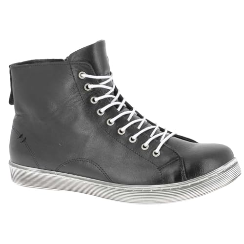 Andrea Conti Damen High Top Sneaker, schwarz/weiß, 37 EU von Andrea Conti