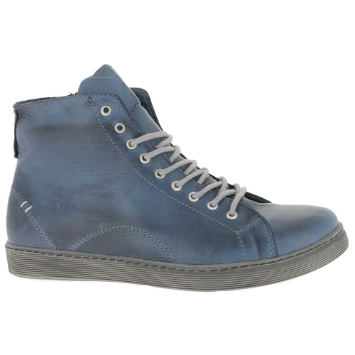 Andrea Conti Damen High Top Sneaker Schnürer Leder dynamisch 0341500, Blau ,43 EU von Andrea Conti