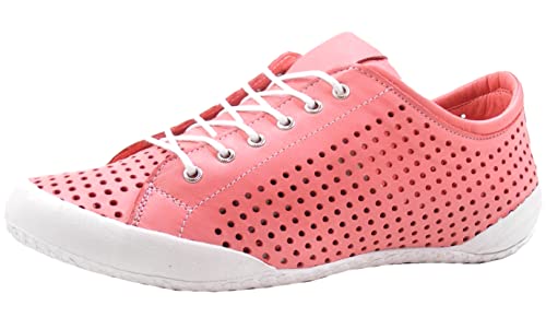 Andrea Conti 0345767 Damen Schnürschuhe Halbschuhe Leder, Größe:39 EU, Farbe:Rosa von Andrea Conti