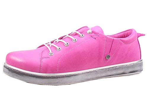 Andrea Conti 0347891 Damen Halbschuhe Sneaker Schnürschuhe, Größe:39 EU, Farbe:Pink von Andrea Conti