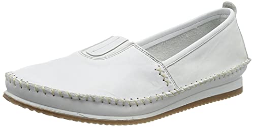 Andrea Conti 1887801 Damen Slipper Mokassins, Größe:41 EU, Farbe:Weiß von Andrea Conti