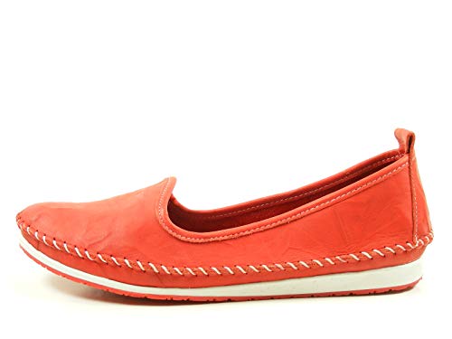 Andrea Conti 0027449 Damen Slipper Ballerinas Mokassins, Größe:38 EU, Farbe:Rot von Andrea Conti