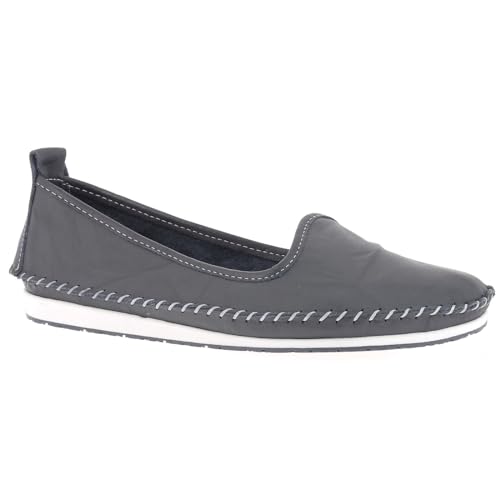 Andrea Conti 0027449 Damen Slipper Ballerinas Mokassins, Größe:38 EU, Farbe:Blau von Andrea Conti