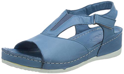Andrea Conti Damen 0027821 Sandale, bleu kombiniert, 38 EU von Andrea Conti