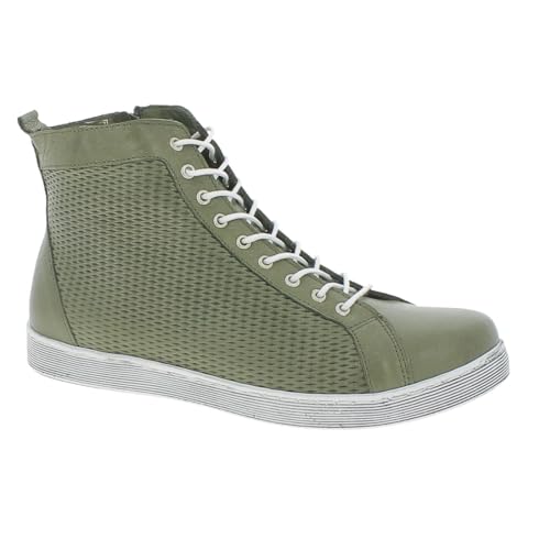 Andrea Conti Damen Schnürer Sneaker, Oliv, 36 EU von Andrea Conti