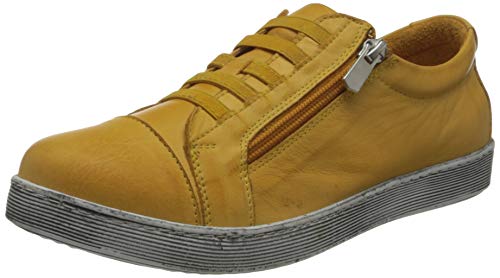 Andrea Conti Damen Sneaker, Ocker, 36 EU von Andrea Conti