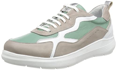 Andrea Conti Damen 0063630 Sneaker, Stein/weiß/Peppermint/Silber, 41 EU von Andrea Conti