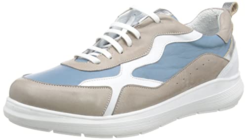 Andrea Conti Damen 0063630 Sneaker, Stein/weiß/bleu/Silber, 42 EU von Andrea Conti