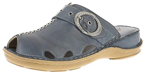 Andrea Conti Damen 0247402 Pantoletten, Blau (D.Blau Komb. 135) von Andrea Conti