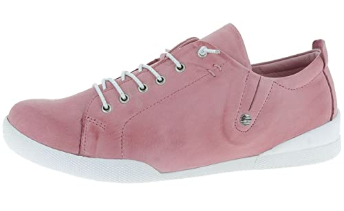 Andrea Conti Damen Slipper mit Zierschnürung sportiv seitlich Stretch 0345724, Größe:39 EU, Farbe:Rosa von Andrea Conti