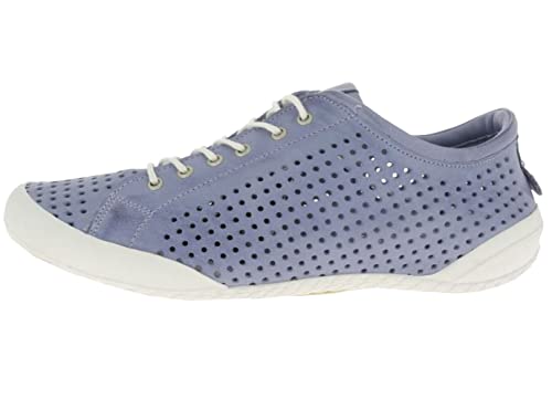 Andrea Conti Damen Schnürschuh Sommerschuh Leder perforiert 0345767, Größe:41 EU, Farbe:Lila von Andrea Conti