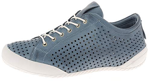 Andrea Conti 0345767 Damen Schnürschuhe Halbschuhe Leder, Größe:42 EU, Farbe:Blau von Andrea Conti