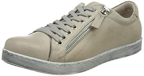 Andrea Conti Damen 0346839 Sneaker, Silbergrau/Dark Stone, 37 EU von Andrea Conti