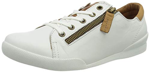 Andrea Conti Damen Sneaker, weiß/Brandy, 36 EU von Andrea Conti