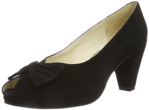 Andrea Conti Damen 0597543 Peep-Toe, Schwarz (schwarz 002) von Andrea Conti