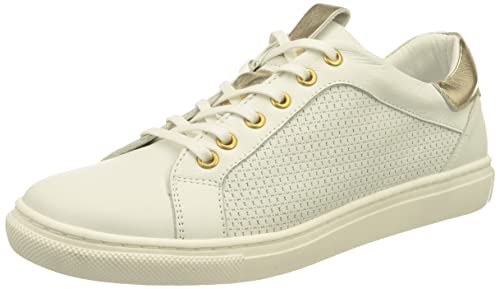Andrea Conti Damen 0821714 Sneaker, Weiß/Gold, 36 EU von Andrea Conti
