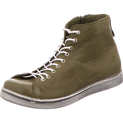 Andrea Conti Damen 341500 Hohe Sneaker, Grün Oliv 042, 36 EU von Andrea Conti