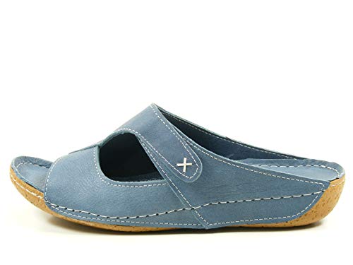 Andrea Conti Damen 773402 Pantoletten, Blau Jeans 274, 38 EU von Andrea Conti