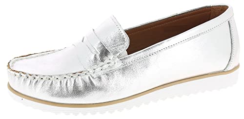 Andrea Conti Damen Ballerina Ballerinas, Silber, 37 EU von Andrea Conti