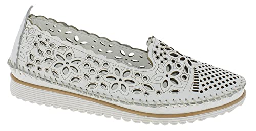 Andrea Conti Damen Ballerina Ballerinas, weiß, 36 EU von Andrea Conti