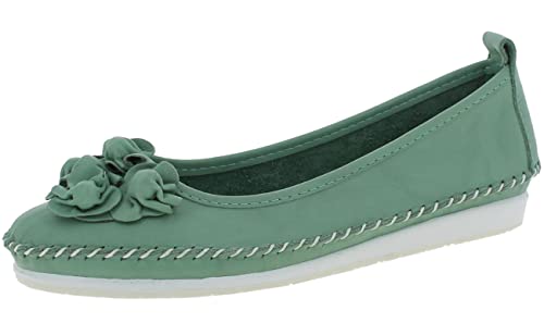 Andrea Conti Damen Ballerina Slipper softes Leder Keilabsatz bequem 0027987, Größe:38 EU, Farbe:Grün Andrea Conti Damen Ballerina Slipper softes Leder Keilabsatz bequem 0027987, Größe:38 EU, Farbe:Grün von Andrea Conti
