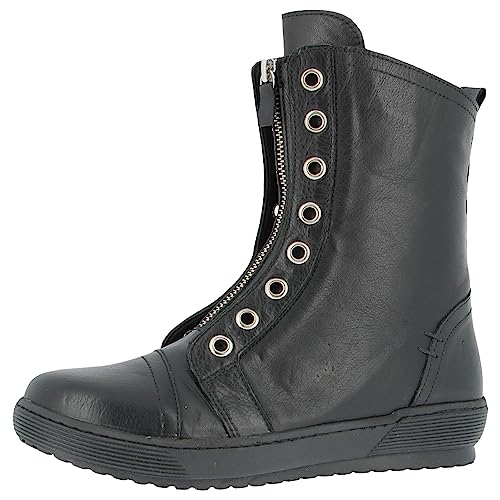 Andrea Conti Damen Stiefelette Boot sportlich Reißverschluss vorne 0066005, Größe:37 EU, Farbe:Schwarz von Andrea Conti