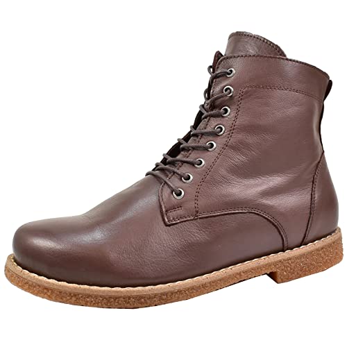 Andrea Conti Damen Boot Stiefelette Reißverschluss Schnürboot 0340037, Größe:39 EU, Farbe:Braun von Andrea Conti