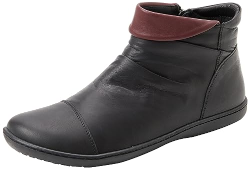 Andrea Conti Damen Boots Stiefelette, schwarz/Burgund, 41 EU von Andrea Conti