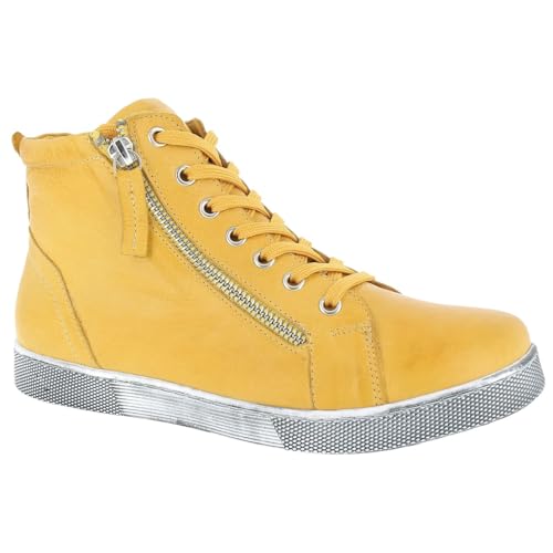 Andrea Conti Damen High Top Sneaker, Ocker, 38 EU Andrea Conti Damen High Top Sneaker, Ocker, 38 EU von Andrea Conti