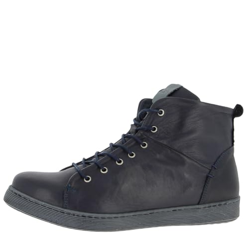 Andrea Conti Damen High Top Sneaker, d.blau/anthrazit, 36 EU von Andrea Conti