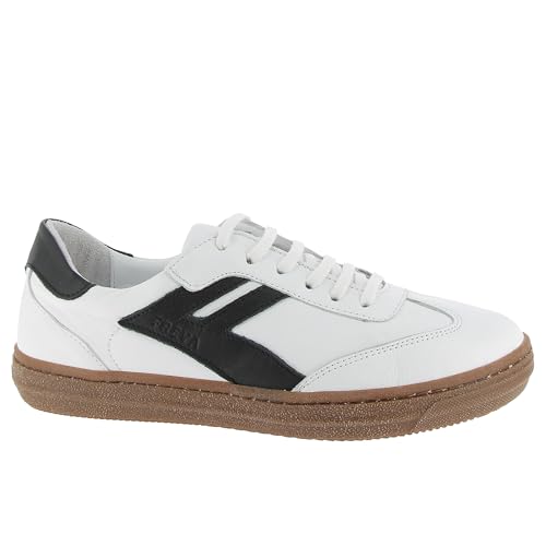 Andrea Conti Damen Low Top Freya Sneaker, weiß/schwarz/Dark Gum, 37 EU von Andrea Conti