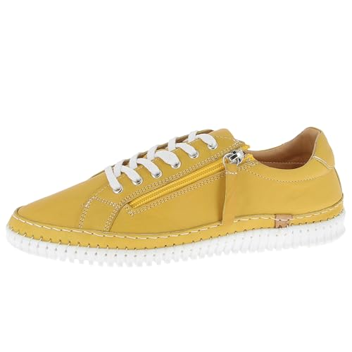 Andrea Conti Damen Low Top Sneaker, Zitrone, 36 EU Andrea Conti Damen Low Top Sneaker, Zitrone, 36 EU von Andrea Conti