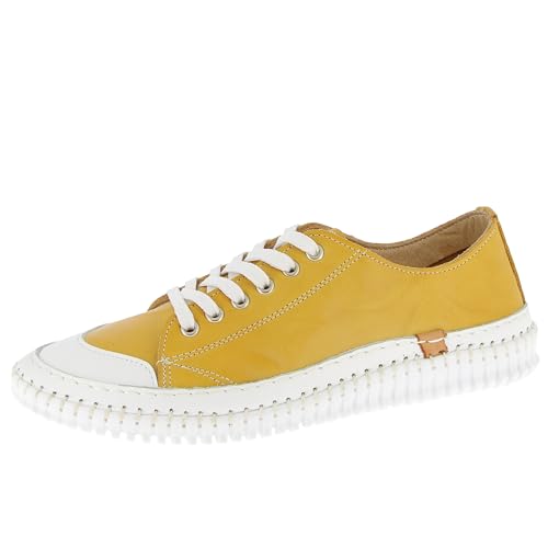 Andrea Conti Damen Low Top Sneaker, Zitrone, 39 EU von Andrea Conti