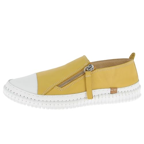 Andrea Conti Damen Low Top Sneaker, Zitrone, 42 EU von Andrea Conti