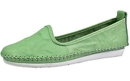 Andrea Conti Damen Mokassin Leder Slipper Ballerina Eyecatcher bequem 0027449, Größe:37 EU, Farbe:Mehrfarbig von Andrea Conti
