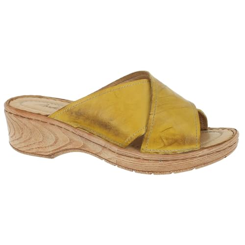 Andrea Conti Damen Pantolette, Zitrone, 36 EU von Andrea Conti